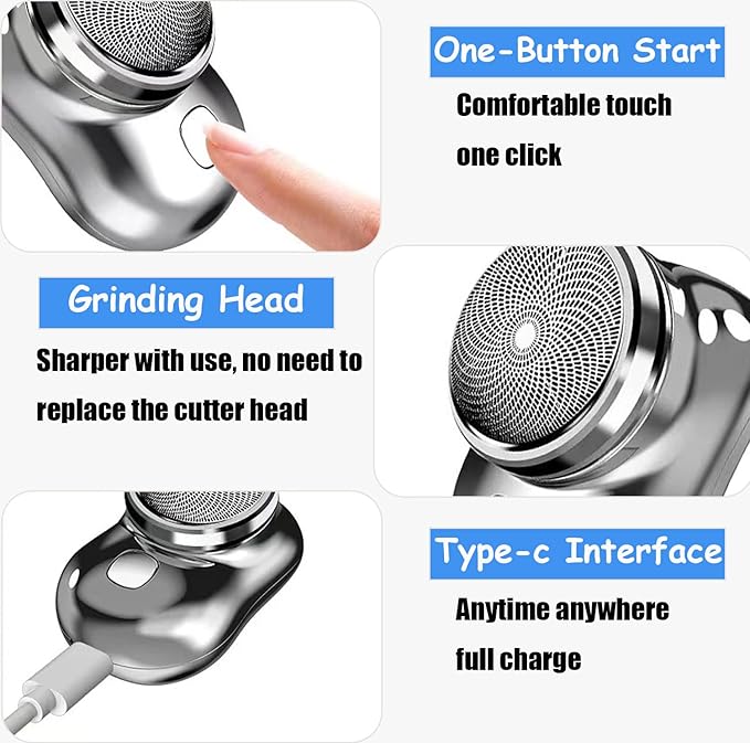 Mini-Shave Portable Electric Shaver – 2025 Upgrade Razor for Men 19381