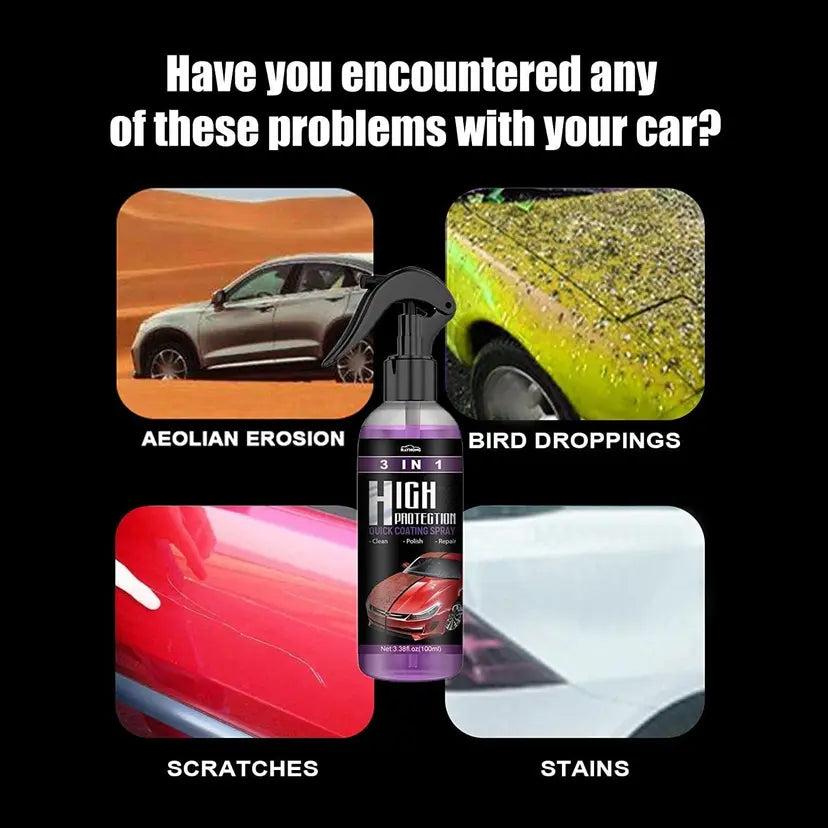 3 in 1 Car Spray – Cleaner, Polish & Protectant for All Car Surfaces     ( BUY 1 GET 1 FREE )
