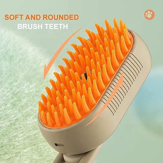 Steam Brush for Dog Cat 3-in-1 – Silicone Massage Grooming Comb with Water Spray 18279