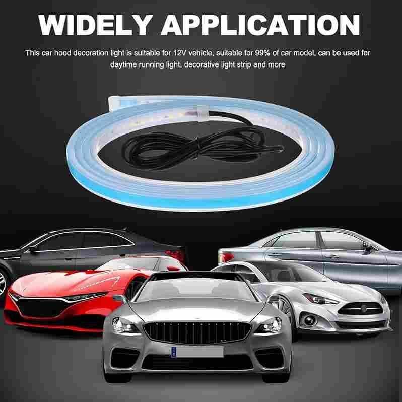 Universal Flexible Car LED Hood Strip Light – White Glow y0bpmp-za