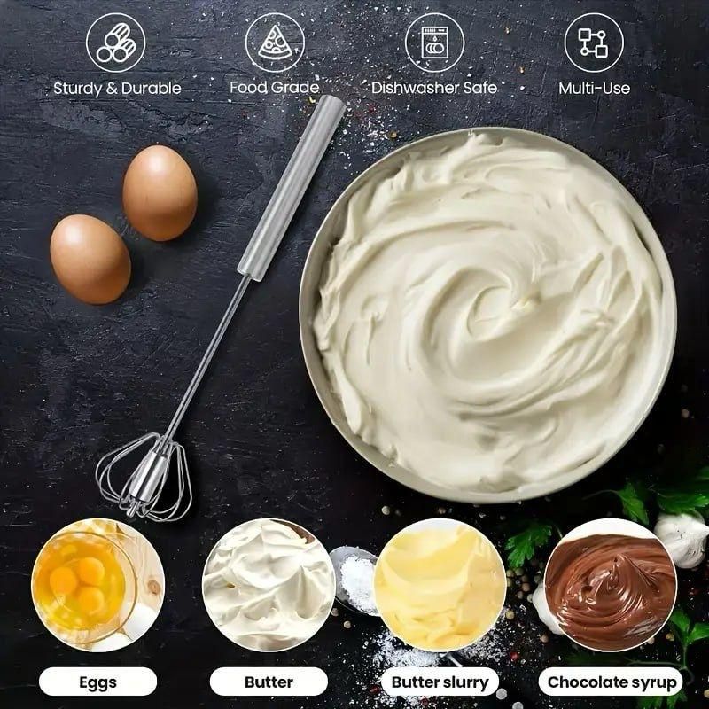 Hand Blender | Stainless Steel Automatic Blender | Hand Blender for Kitchen | Butter Milk & Lassi Maker | Mixer Hand Blender | Egg Beater Mixer | Silver 9inch y0bpmp-za