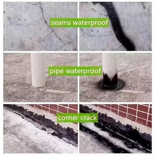 Leak Proof Sealer Spray Leakage Repair Waterproof Spray for Leakage Roof Waterproof Sealant Spray Rubber Paint for Waterproofing Spray Water Leakage Spray Paint Waterproof Leak Filler (Black, 150ml) y0bpmp-za