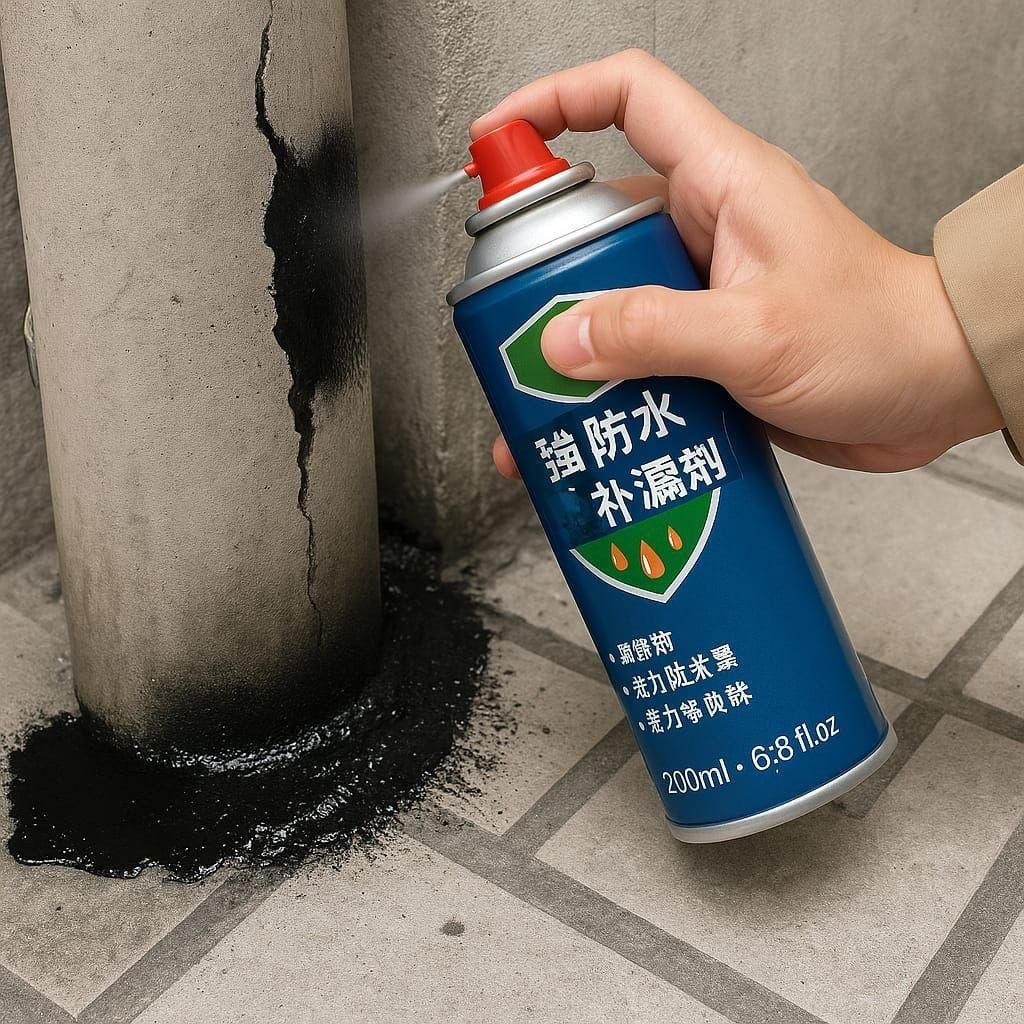 Leak Proof Sealer Spray Leakage Repair Waterproof Spray for Leakage Roof Waterproof Sealant Spray Rubber Paint for Waterproofing Spray Water Leakage Spray Paint Waterproof Leak Filler (Black, 150ml) y0bpmp-za