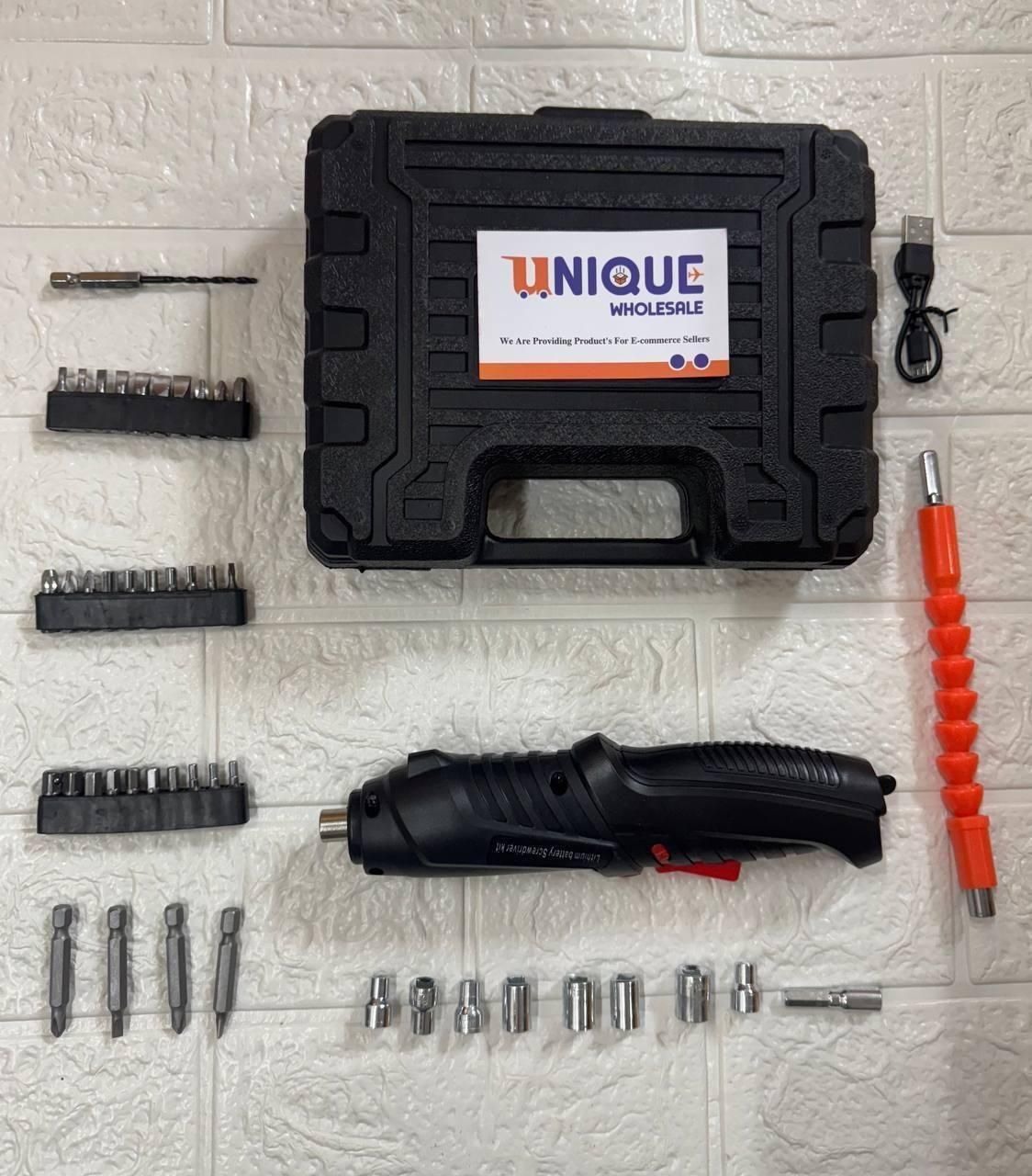 Metal Electric Screwdriver with 47 pcs Bit Set y0bpmp-za