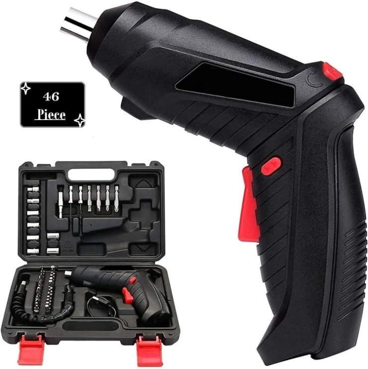 Metal Electric Screwdriver with 47 pcs Bit Set y0bpmp-za