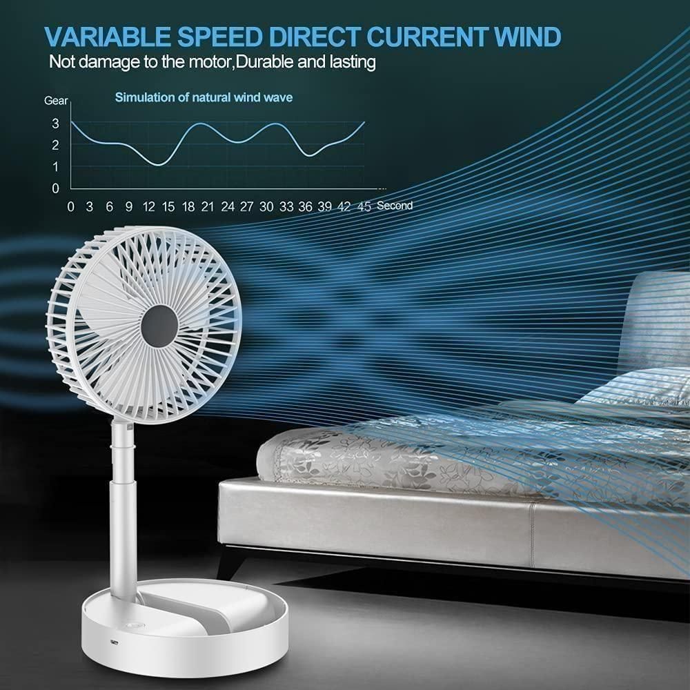 Adjustable Height Telescopic Rechargeable Standing Fan Rechargeable Pedestal Fan y0bpmp-za