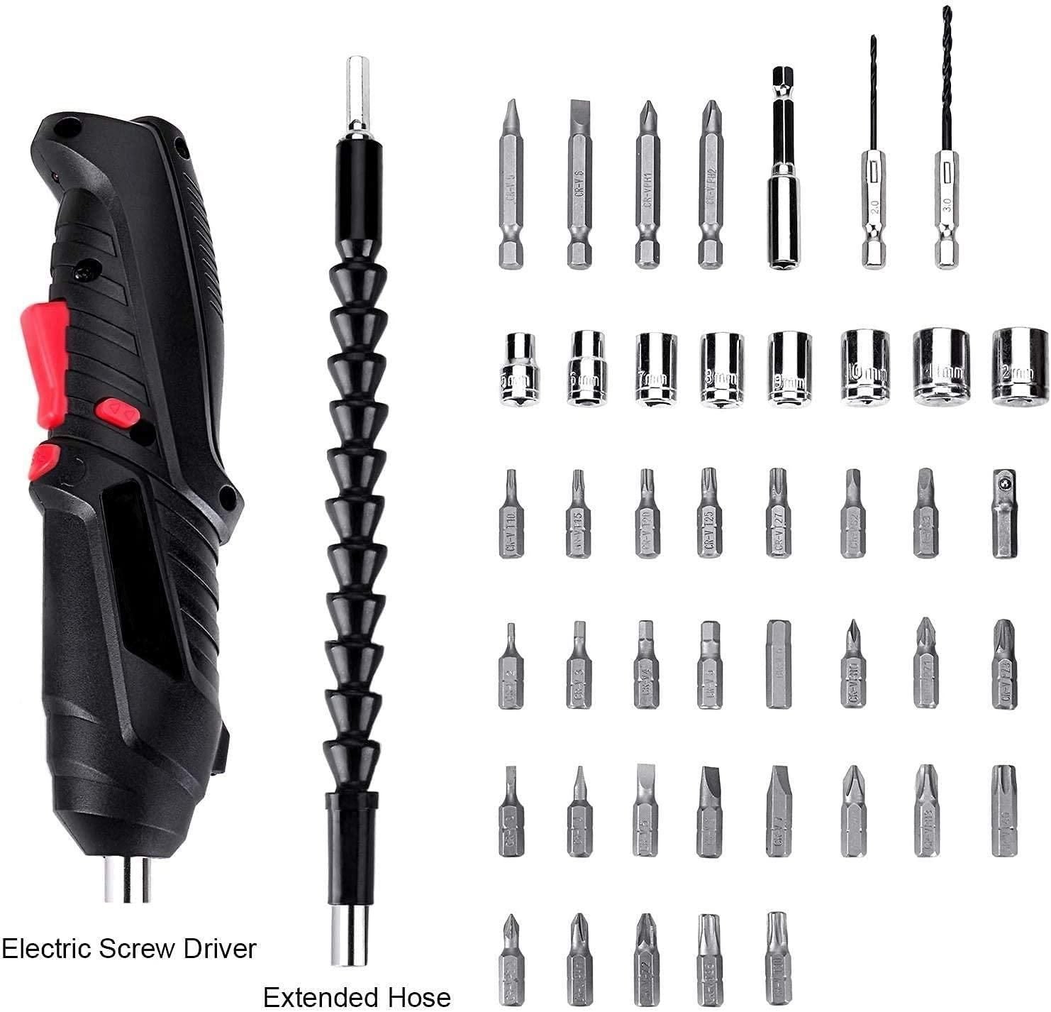 Metal Electric Screwdriver with 47 pcs Bit Set y0bpmp-za