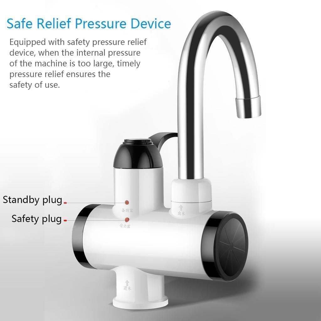 Electric Wall Mount Water Heater And Tankless Fast Water Heating Tap Instant Hot Kitchen Faucet - With Digital Display, Instant Electric Water Geyser For Bathroom Household (3000W) (Geyser) y0bpmp-za