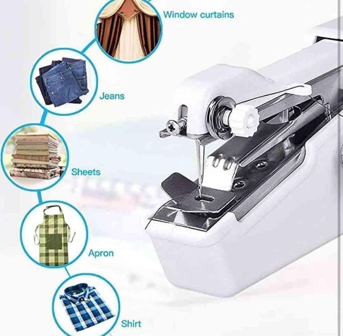 Stitch Handheld Cordless Portable White Sewing Machine y0bpmp-za