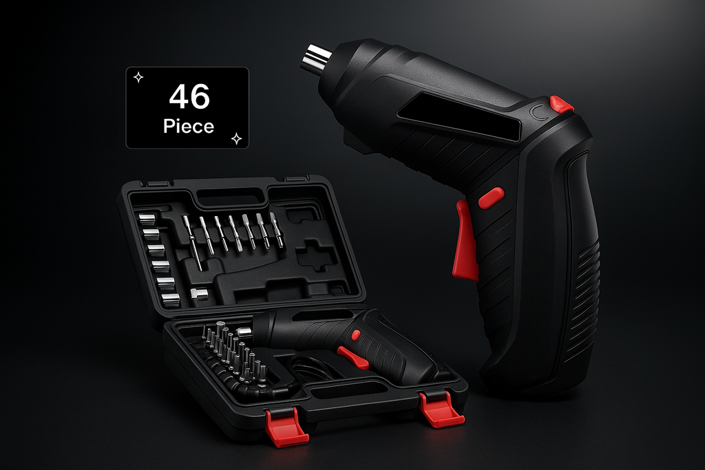 Metal Electric Screwdriver with 47 pcs Bit Set y0bpmp-za