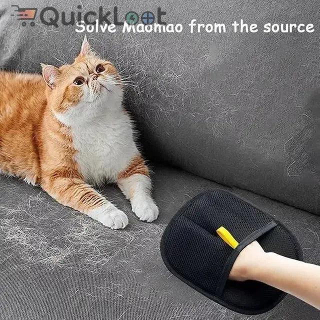 Pet Hair Removal Glove – Gentle Grooming & Deshedding Mitt for Dogs & Cats 25544