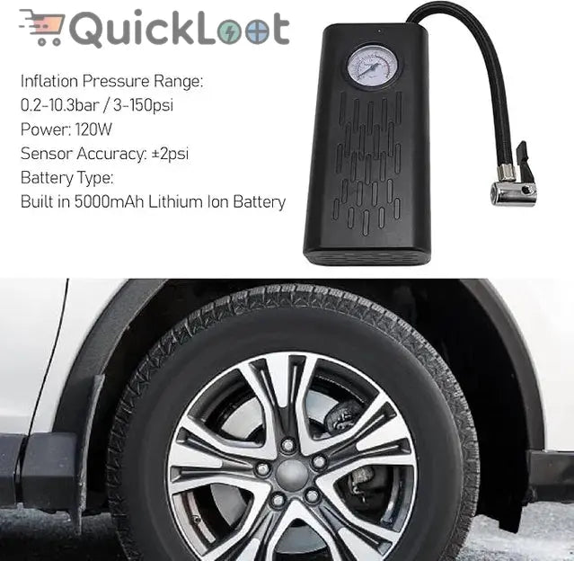 Portable Air Compressor for Tires – High-Pressure Electric Tire Inflator with Gauge 19202