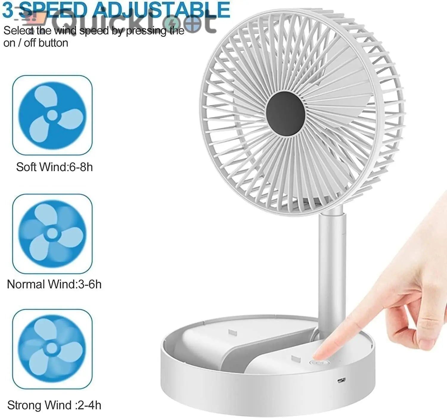 Powerful Rechargeable Table Fan y0bpmp-za